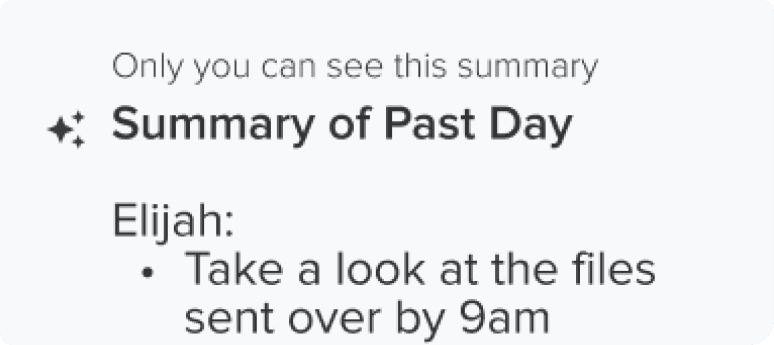 Time-based summary example