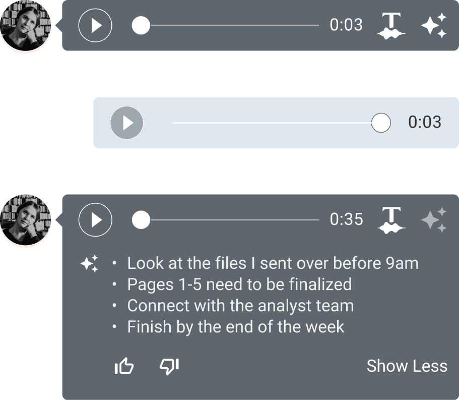 Voxer AI advanced features example